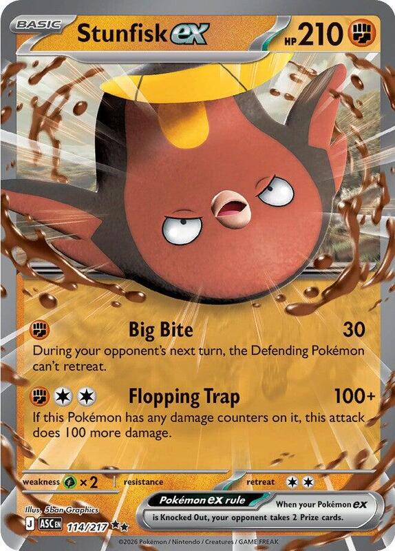 Stunfisk ex - 114/217 ME: Ascended Heroes #114/217 Pokémon TCG card (English)