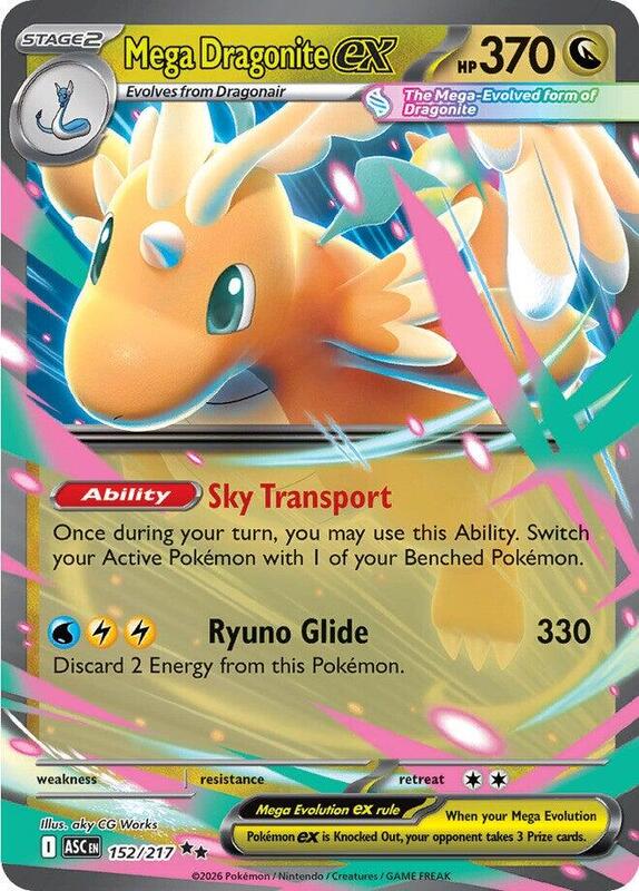 Mega Dragonite ex - 152/217 ME: Ascended Heroes #152/217 Pokémon TCG card (English)