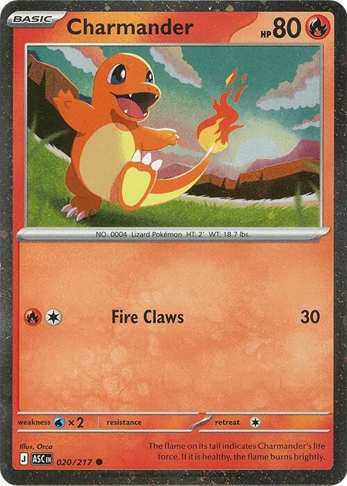 Charmander - 020/217 (Cosmos Holo) Miscellaneous Cards & Products #020/217 Pokémon TCG card (English)