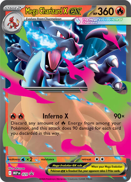 Mega Charizard X ex - 029 ME: Mega Evolution Promo #029 Pokémon TCG card (English)