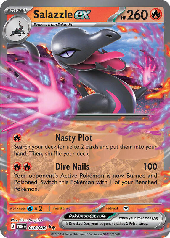Salazzle ex - 016/088 ME03: Perfect Order #016/088 Pokémon TCG card (English)