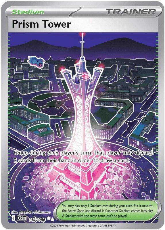 Prism Tower - 111/086 ME04: Chaos Rising #111/086 Pokémon TCG card (English)