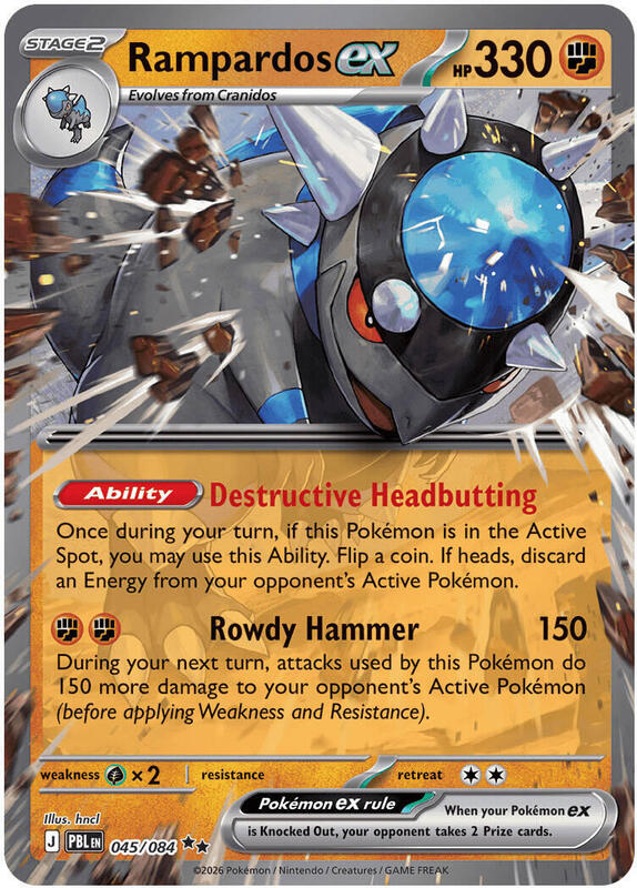 Rampardos ex - 045/084 ME05: Pitch Black #045/084 Pokémon TCG card (English)