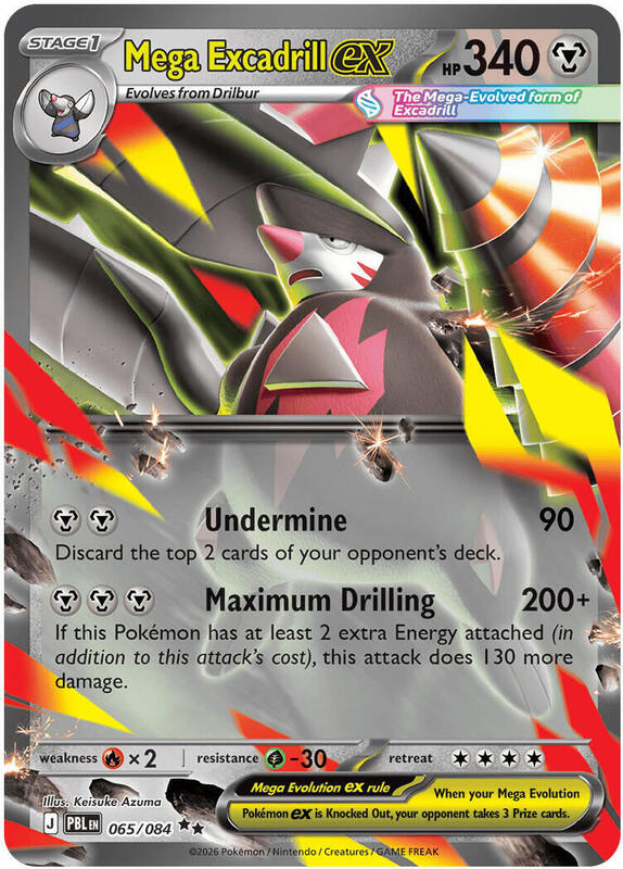 Mega Excadrill ex - 065/084 ME05: Pitch Black #065/084 Pokémon TCG card (English)