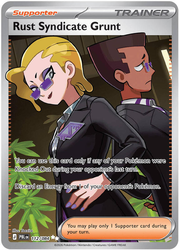 Rust Syndicate Grunt - 112/084 ME05: Pitch Black #112/084 Pokémon TCG card (English)