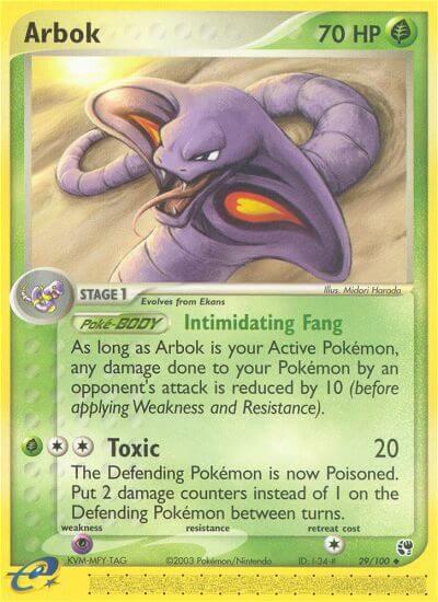 Arbok EX Sandstorm #29/100 Pokémon TCG card (English)