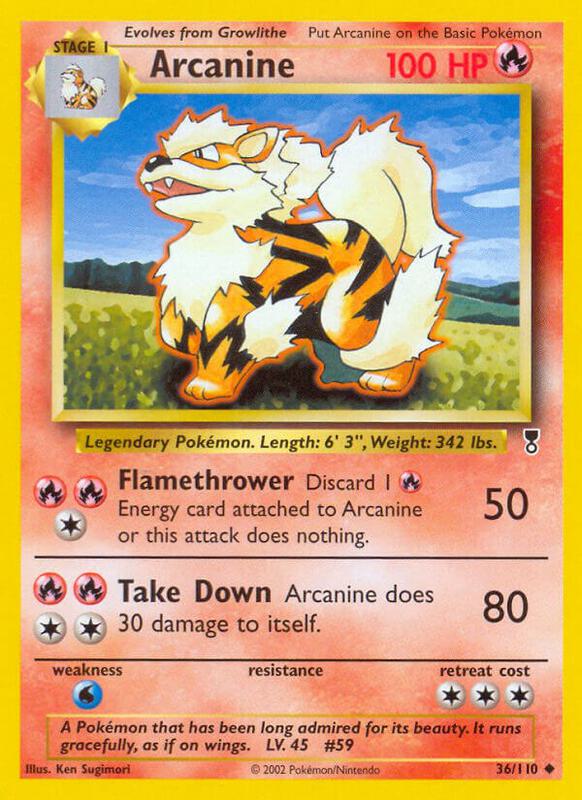 Arcanine Legendary Collection #036/110 Pokémon TCG card (English)