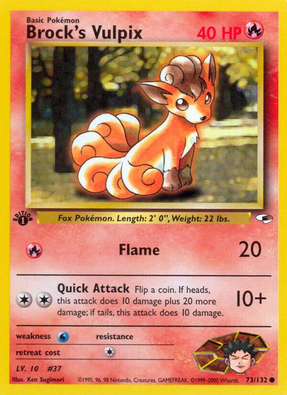 Brock's Vulpix Gym Heroes #073/132 Pokémon TCG card (English)