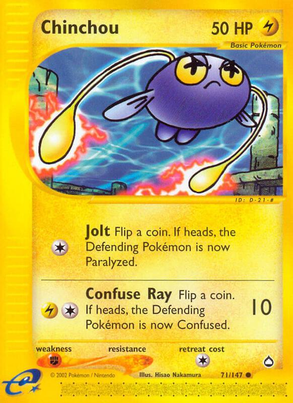 Chinchou (71) Aquapolis #071/147 Pokémon TCG card (English)
