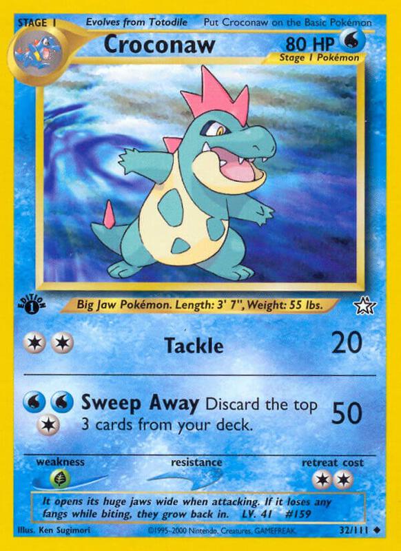 Croconaw (32) 1st Edition Neo Genesis #032/111 Pokémon TCG card (English)