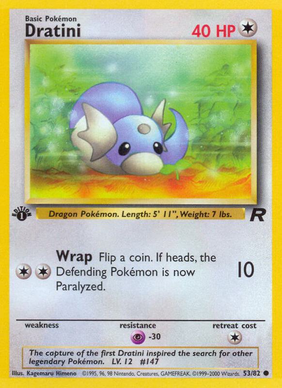 Dratini 1st Edition Team Rocket #53/82 Pokémon TCG card (English)
