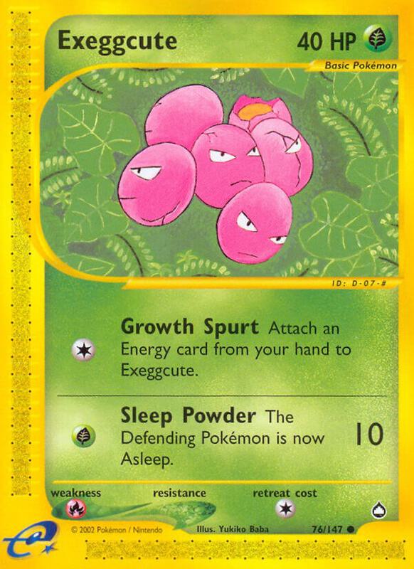 Exeggcute (76) Aquapolis #076/147 Pokémon TCG card (English)