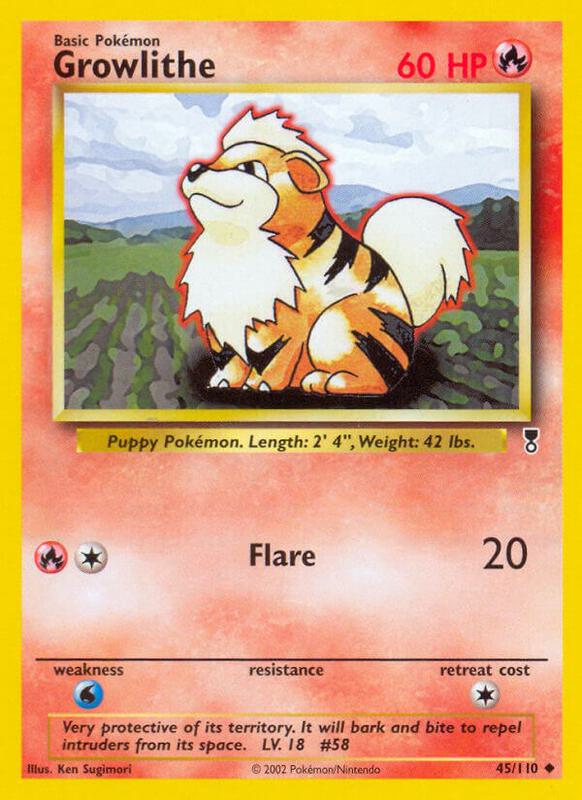 Growlithe Legendary Collection #045/110 Pokémon TCG card (English)