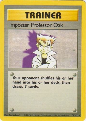 Imposter Professor Oak Base Set #073/102 Pokémon TCG card (English)