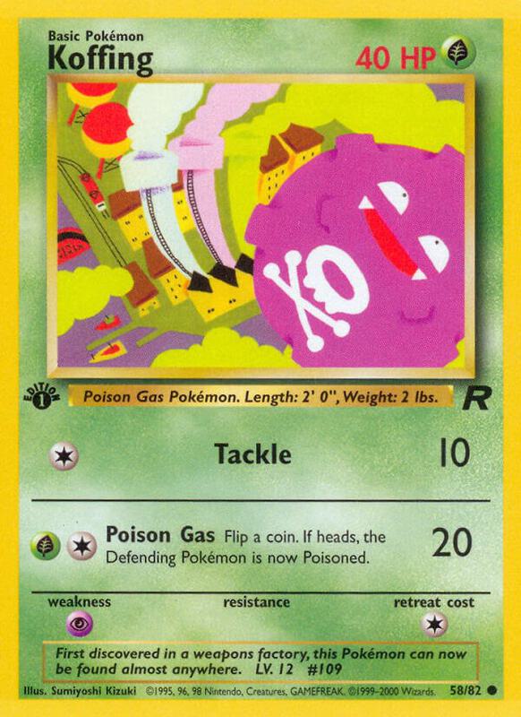 Koffing Team Rocket #58/82 Pokémon TCG card (English)