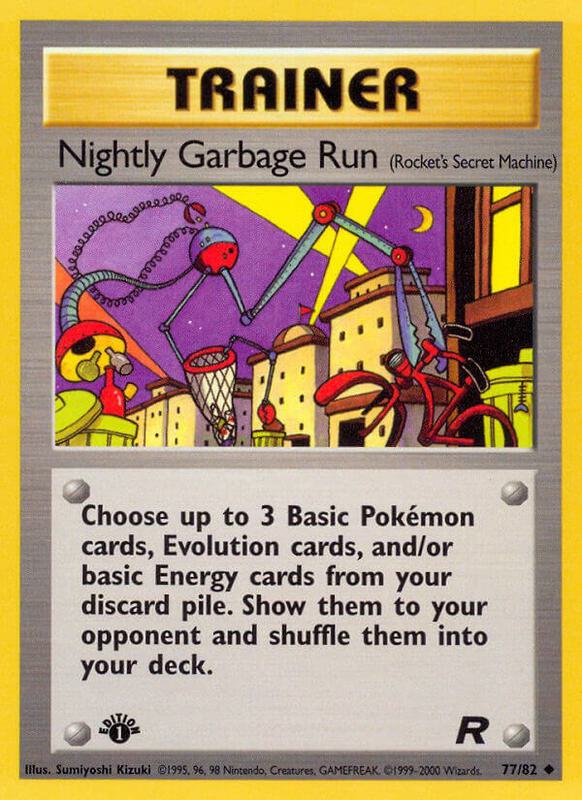 Nightly Garbage Run (Rocket's Secret Machine) 1st Edition Team Rocket #77/82 Pokémon TCG card (English)