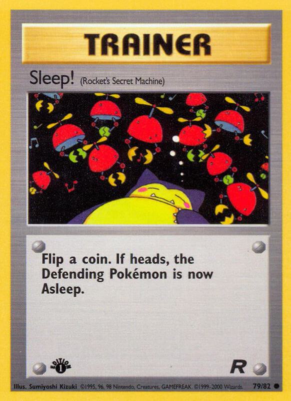 Sleep! (Rocket's Secret Machine) 1st Edition Team Rocket #79/82 Pokémon TCG card (English)