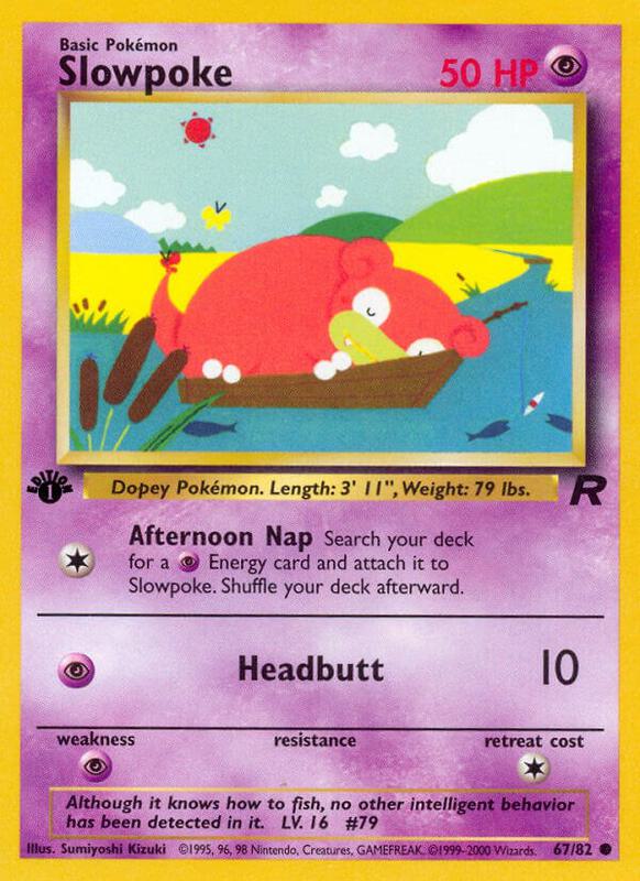 Slowpoke 1st Edition Team Rocket #67/82 Pokémon TCG card (English)