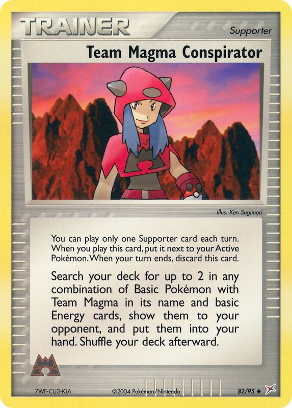 Team Magma Conspirator EX Team Magma vs Team Aqua #82/95 Pokémon TCG card (English)