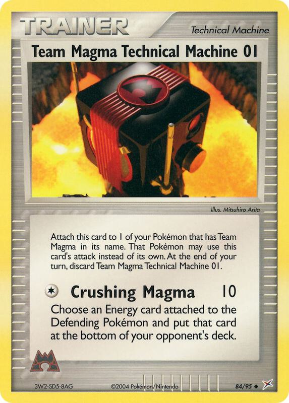 Team Magma Technical Machine 01 EX Team Magma vs Team Aqua #84/95 Pokémon TCG card (English)
