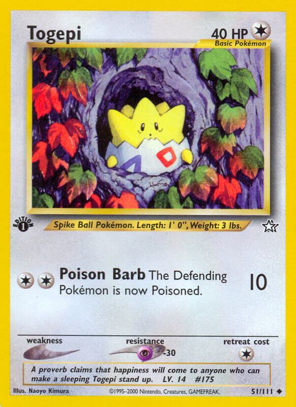 Togepi 1st Edition Neo Genesis #051/111 Pokémon TCG card (English)