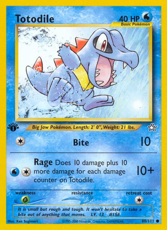 Totodile (80) Unlimited Neo Genesis #080/111 Pokémon TCG card (English)